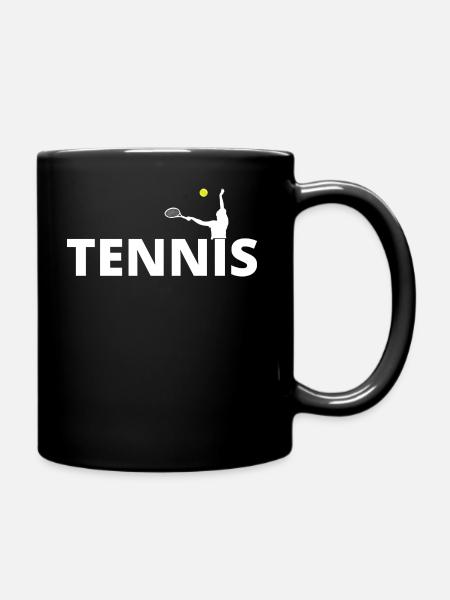 tennis / Tennis / Tennis / Tennis / Tennis jouer - Mug uni - noir