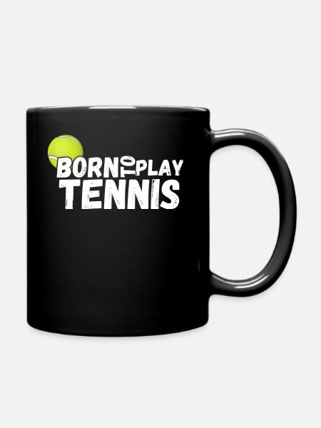 tennis / Tennis / Tennis spieler / Tennis Spielen - Tasse einfarbig - Schwarz