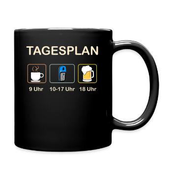 Geocaching Geocache Tagesplan lustig - Tasse einfarbig - Schwarz - Rechts