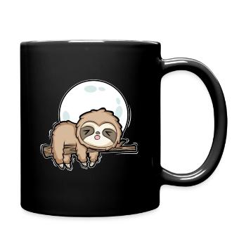Faultier Baby Tier - Tasse einfarbig - Schwarz - Rechts