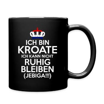 Kroatien Jebiga Kroate Kroatin Kroaten Kroatisches - Tasse einfarbig - Schwarz - Rechts