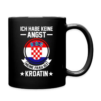 Kroate Deutscher Kroatien Deutschland Kroatisches - Tasse einfarbig - Schwarz - Rechts
