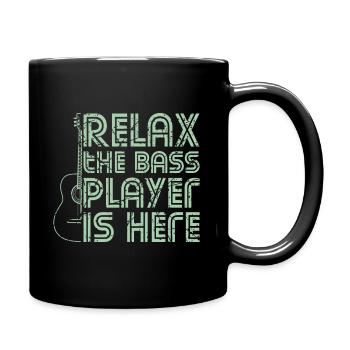Bass Gitarrist Bassist Bass Spieler - Tasse einfarbig - Schwarz - Rechts