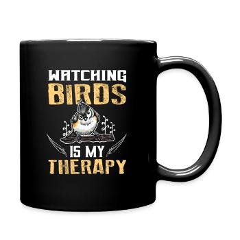 Watching Birds Is My Therapy Ornithologue - Mug uni - noir - Droite