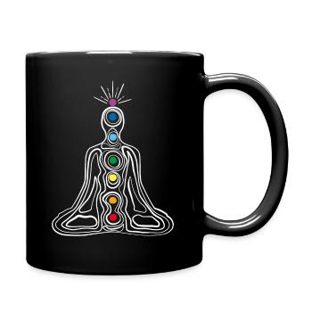 Chakra, chakras, méditer, méditation - Mug uni - noir - Droite