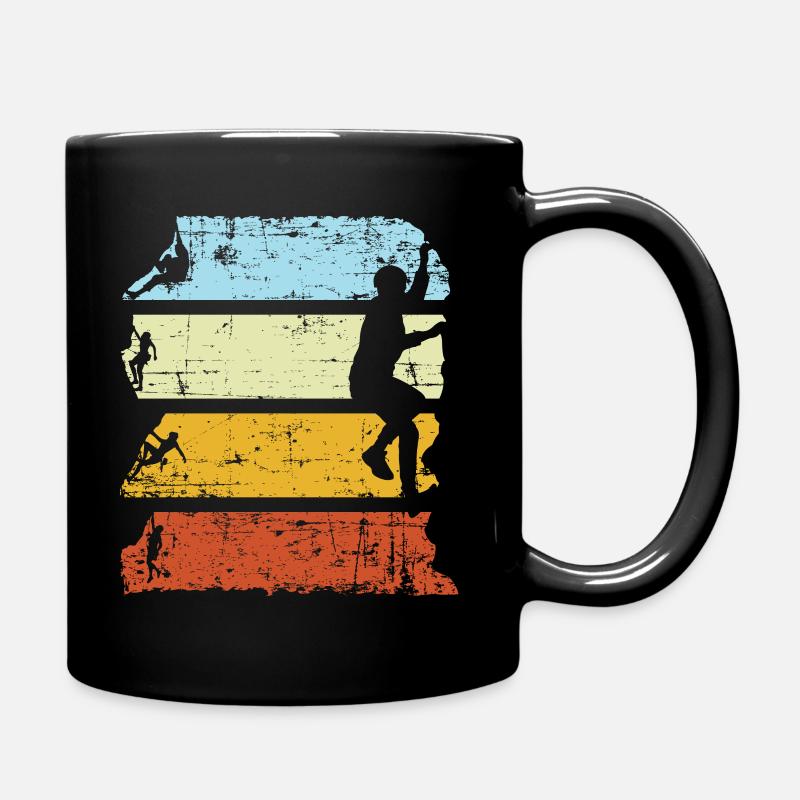 Vintage Mountain Climber Climbing Bouldering - Tasse einfarbig - Schwarz
