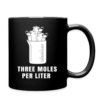 Trois Moles Per litre Chimie Science Chimiste - Mug uni - noir - Droite