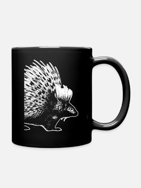 Stachelig Stachelschwein - Tasse einfarbig - Schwarz