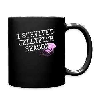 Qualle I Survived Jellyfish Season Quasson Océan - Mug uni - noir - Droite