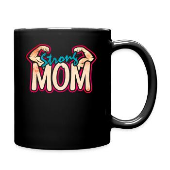 Forte mère sport de musculation d’entraînement femmes - Mug uni - noir - Droite