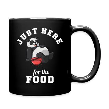 Panda Food lover Always Hungry Just Here For The - Full Colour Mug - black - Right
