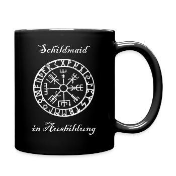 Wikinger Schildmaid Kompass vintage Geschenk - Tasse einfarbig - Schwarz - Rechts