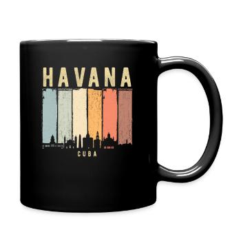 Havana Cuba skyline - Full Colour Mug - black - Right