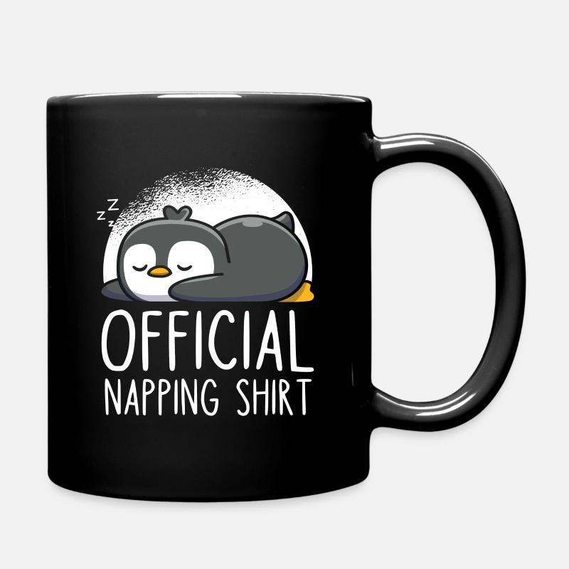 Offizielles Schlafshirt Pinguin - Tasse einfarbig - Schwarz