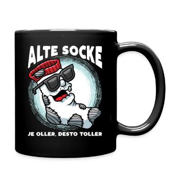 Geschenke zum Geburtstag Mann Alte Socke - Tasse einfarbig - Schwarz - Rechts