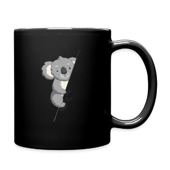 Koala Bär Australien Beuteltier Koala - Tasse einfarbig - Schwarz - Rechts