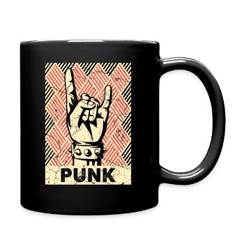 Punk Vintage Teufelshorn Punks - Tasse einfarbig - Schwarz - Rechts