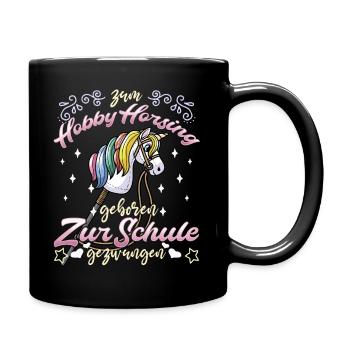 Hobby Horsing Pferde Hobbyhorse Hobby Horse - Tasse einfarbig - Schwarz - Rechts