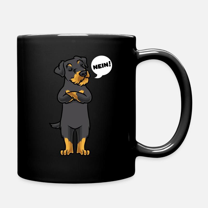 Sturer Deutscher Jagdterrier Hund lustig - Tasse einfarbig - Schwarz