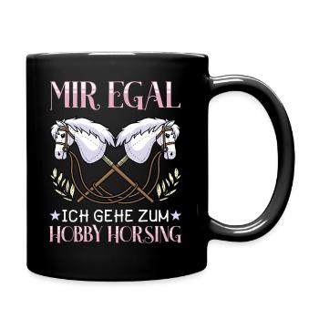Hobby Horsing Pferde Hobbyhorse Hobby Horse - Tasse einfarbig - Schwarz - Rechts