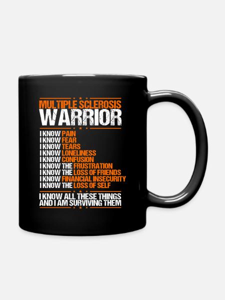 Multiple Sclerosis Awareness Pain Orange Ribbon - Tasse einfarbig - Schwarz
