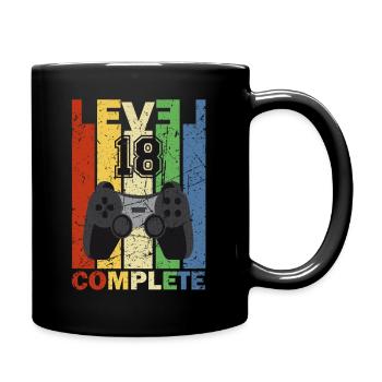 Level 18 Complete 18th birthday 18 years old 2003 - Full Colour Mug - black - Right