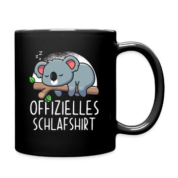 Offizielles Schlafshirt Koala - Tasse einfarbig - Schwarz - Rechts