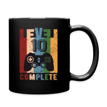 Level 10 Complete 10. Geburtstag 10 Jahre alt 2011 - Tasse einfarbig - Schwarz - Rechts