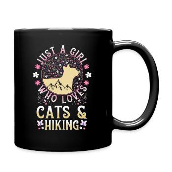 Chats et randonnées cadeaux rengaine - Mug uni - noir - Droite