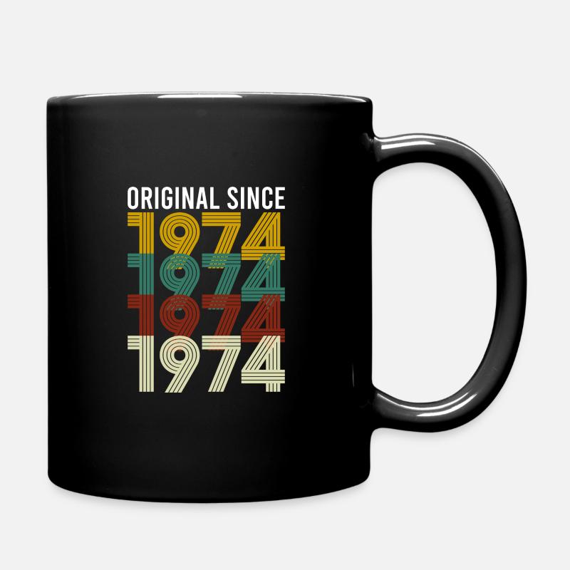 Vintage Original Since 1974 Anniversaire Année de naissance - Mug uni - noir