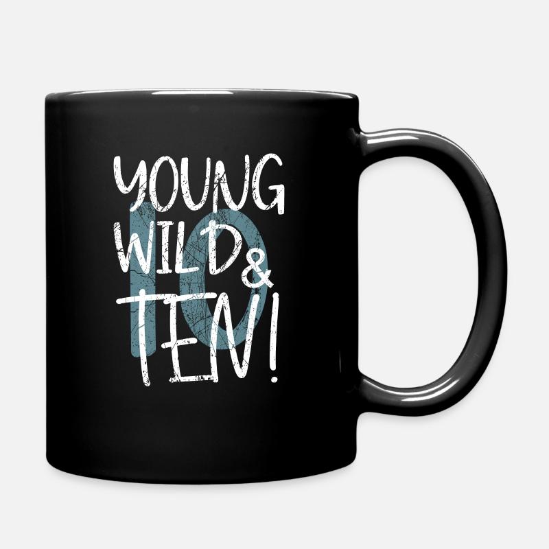 10.Geburtstag young wild & nine - Tasse einfarbig - Schwarz