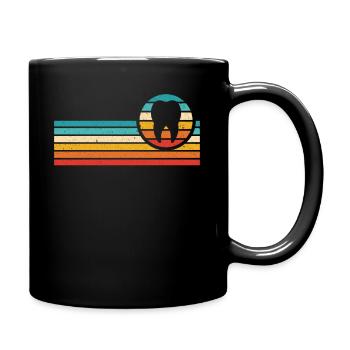 Tooth Vintage Dentist Dentist Dentist Dental Surgeon - Full Colour Mug - black - Right
