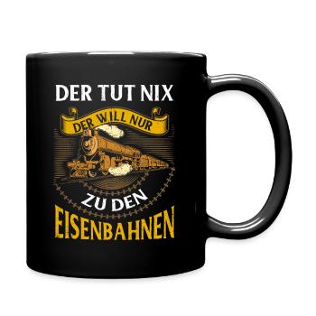 Eisenbahn - Tasse einfarbig - Schwarz - Rechts