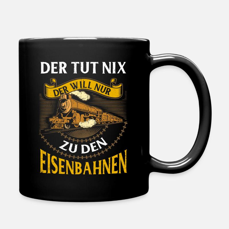 Eisenbahn - Tasse einfarbig - Schwarz