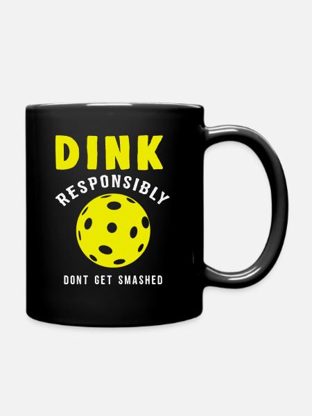 Pickleball Dink Funny - Full Colour Mug - black