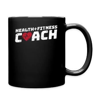 Health Fitness Coach Personal Trainer - Full Colour Mug - black - Right