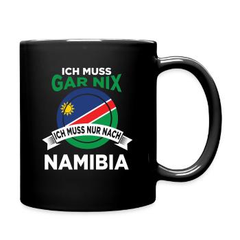 Afrika Namibia Geschenk Geschenkidee - Tasse einfarbig - Schwarz - Rechts