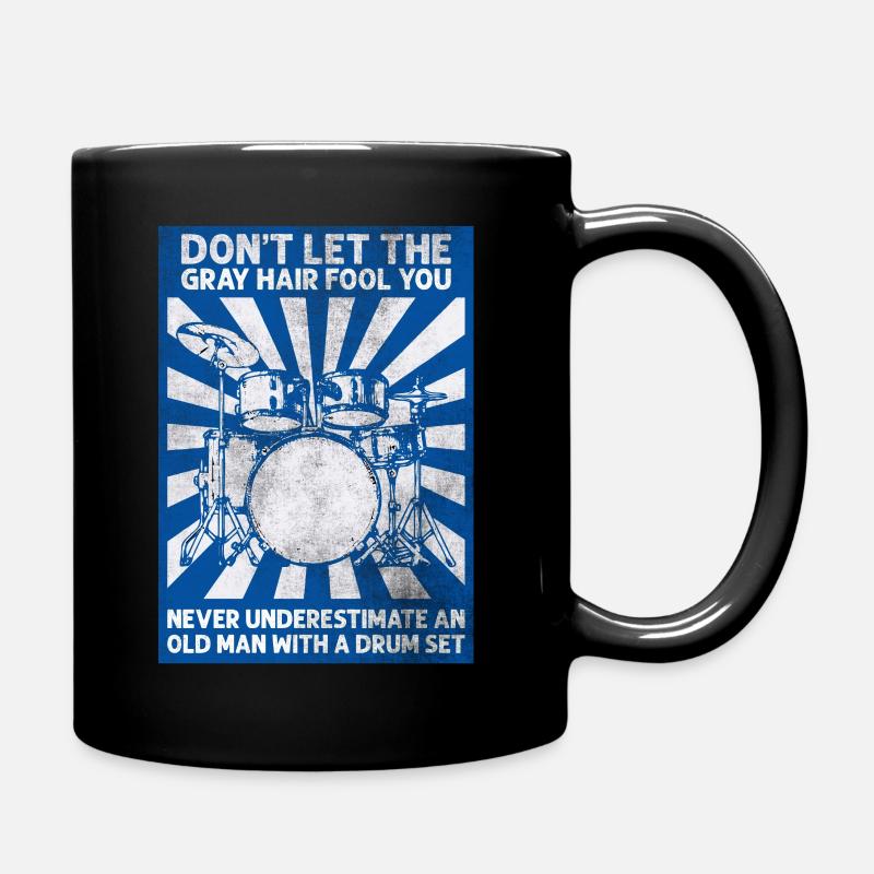 Schlagzeug Drum Sticks Schlagzeuger Opa - Tasse einfarbig - Schwarz