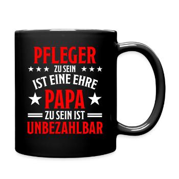Pfleger Pflege Fun Lustiger Spruch Krank Geschenk - Tasse einfarbig - Schwarz - Rechts