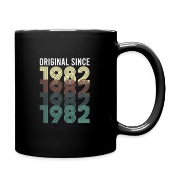 Vintage Original Since 1982 Birthday Year of Birth - Full Colour Mug - black - Right