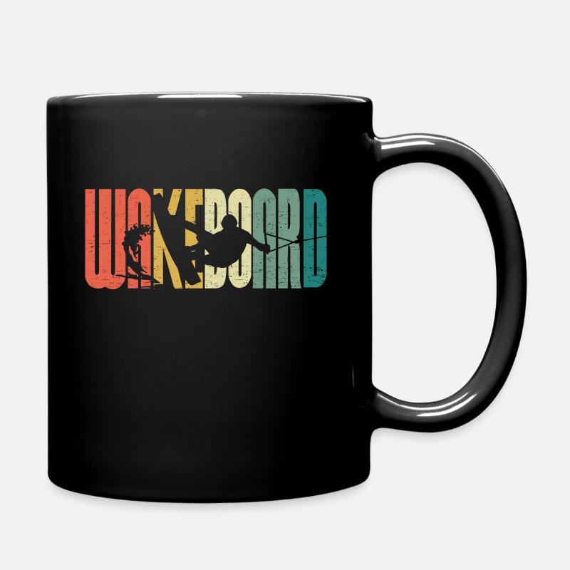 Rétro Wakeboard Sunset Fan Wakeboard - Mug uni - noir