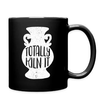 Totally Kiln It Töpferei Skulptur Töpfern - Tasse einfarbig - Schwarz - Rechts