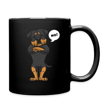 Rottweiler Hund - Mug uni - noir - Droite