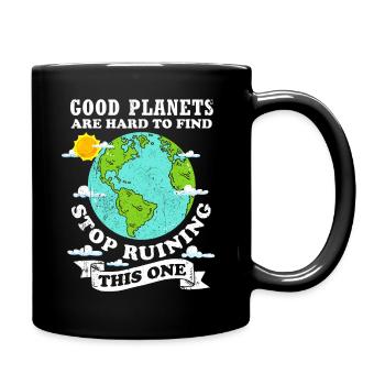 Protection du climat Changement climatique Crise climatique Écologie - Mug uni - noir - Droite