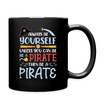 Pirat - Tasse einfarbig - Schwarz - Rechts