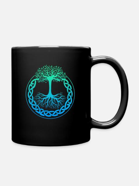 Viking Tree of Life Tree Of Life Vikings - Full Colour Mug - black