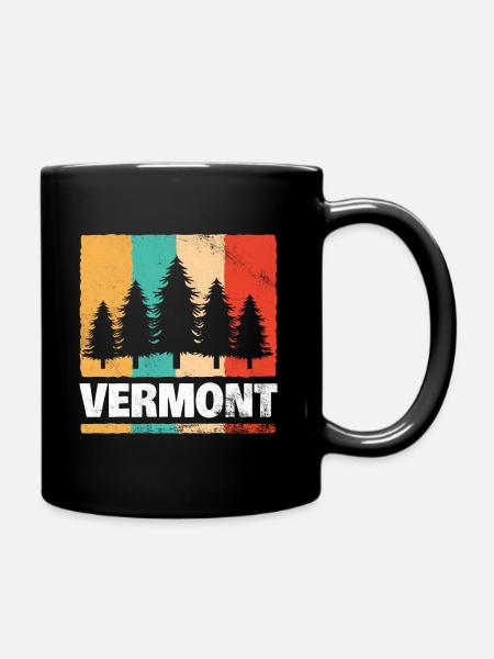 Rétro de la forêt du Vermont - Mug uni - noir