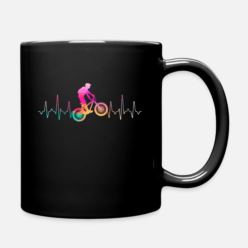 MTB Heartbeat - Tasse einfarbig - Schwarz