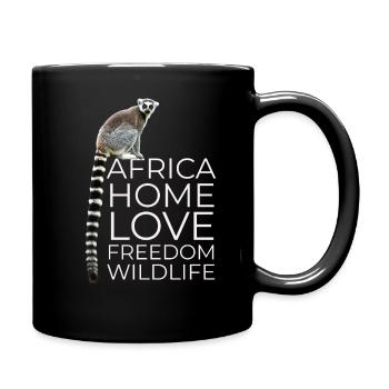 Afrika Mann Geschenk Mutter Kinder Junge Mädchen - Tasse einfarbig - Schwarz - Rechts