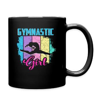 Gymnastique filles - Mug uni - noir - Droite